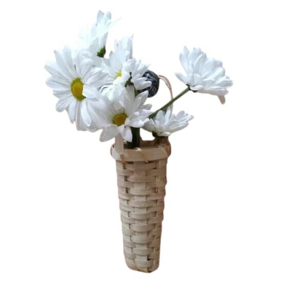 Hand Crafted Other - Ear of corn reed and cane handwoven basket